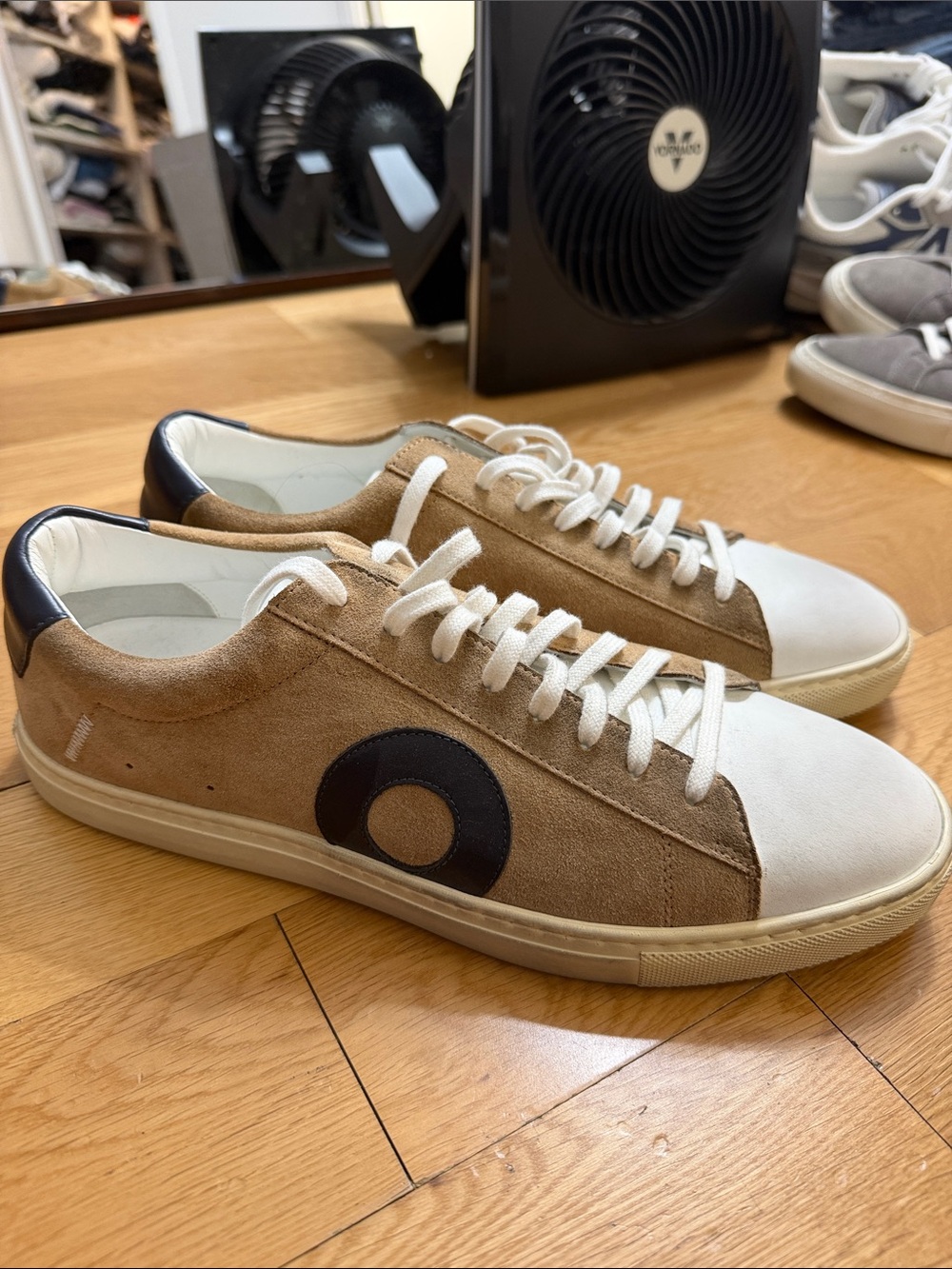 Men's oliver cabell Suede Sneakers - Tan and White